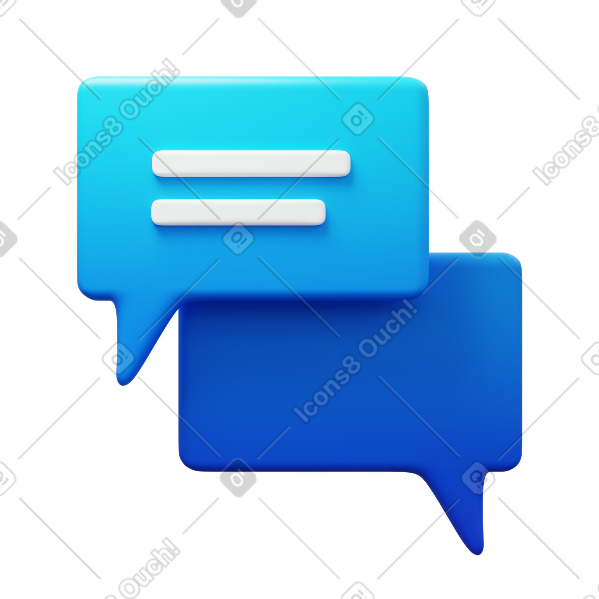 Illustration Messaging dans le style 3D Fluency à télécharger aux formats PNG, SVG