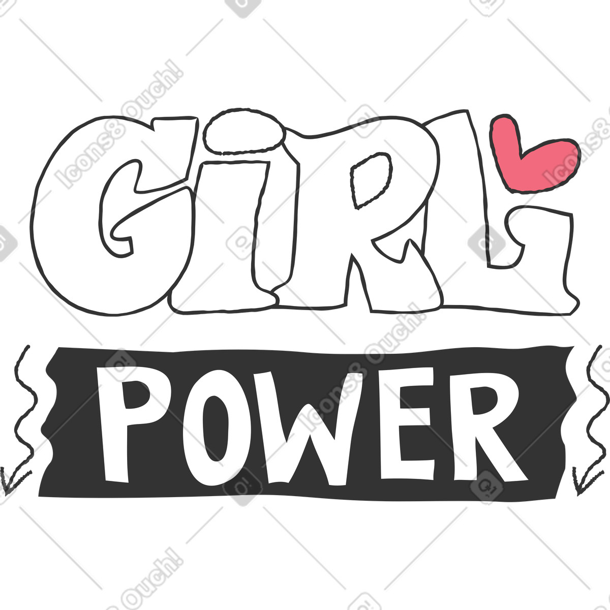 Il potere della ragazza pablo illustrazione in stile scarica in PNG, SVG