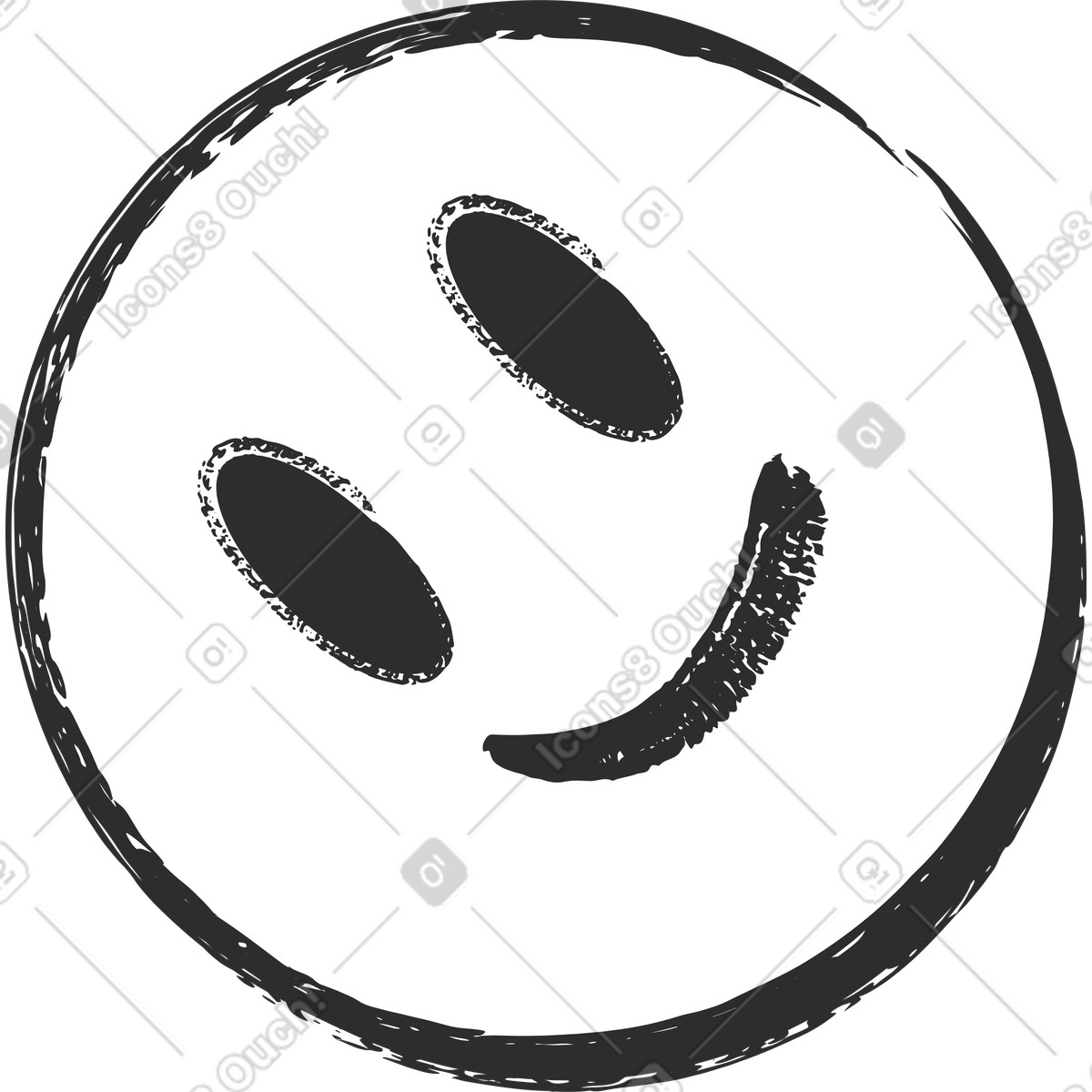 Ilustración Cara sonriente emoji en estilo Graphite a descargar en PNG y SVG