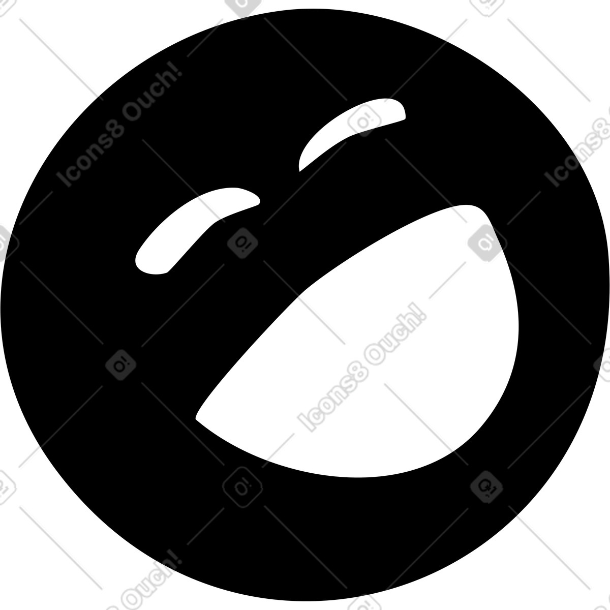 Ilustración Icono de cara riendo en estilo Line a descargar en PNG y SVG