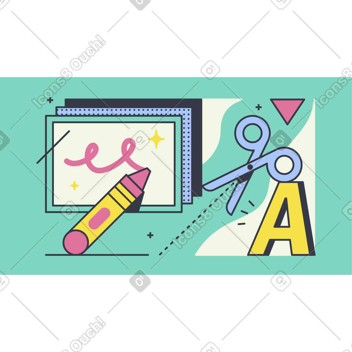 Workshop illustration in Abstract style download in PNG, SVG