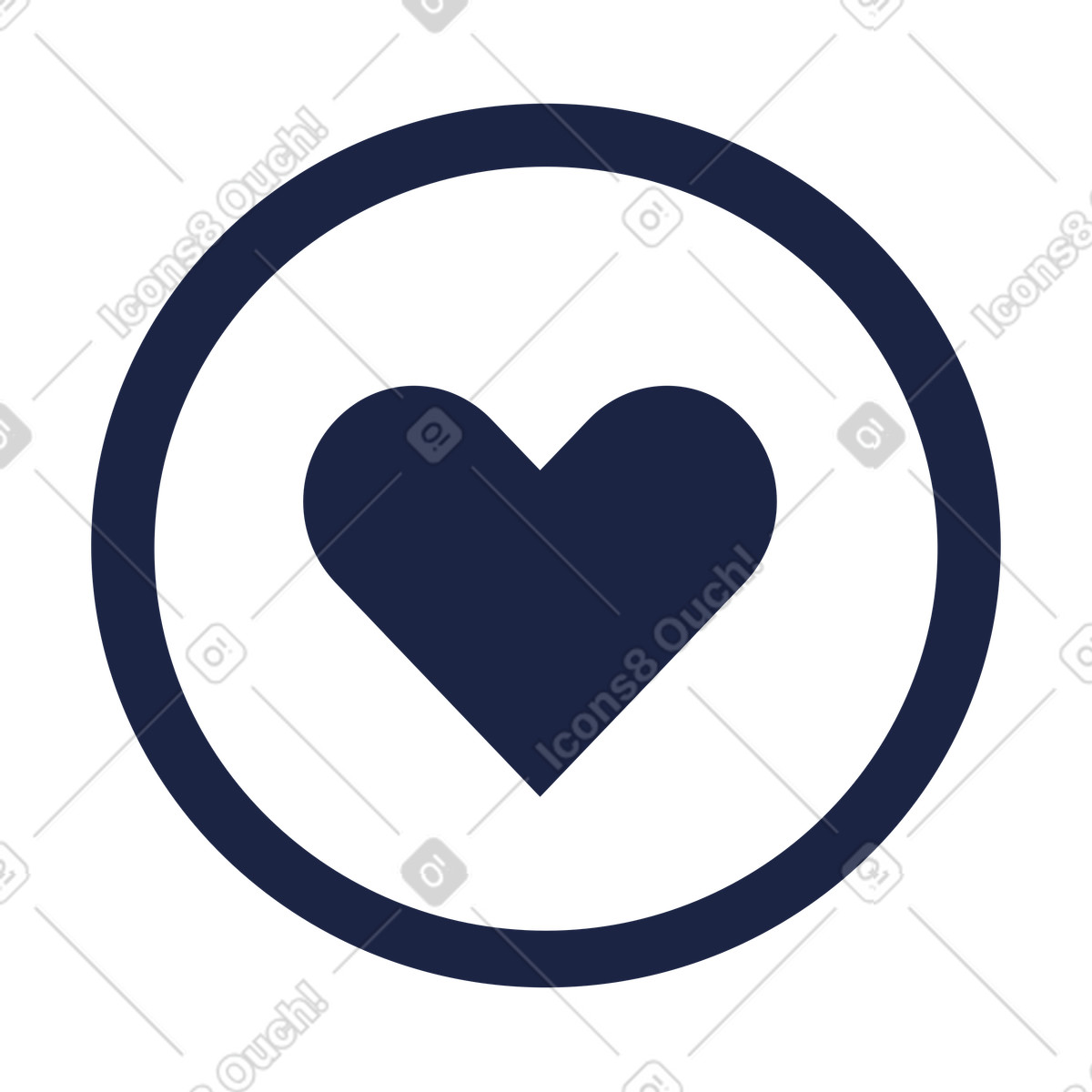 Little pulsating heart in circle animated illustration Urban Line style download GIF, Lottie (JSON), AE