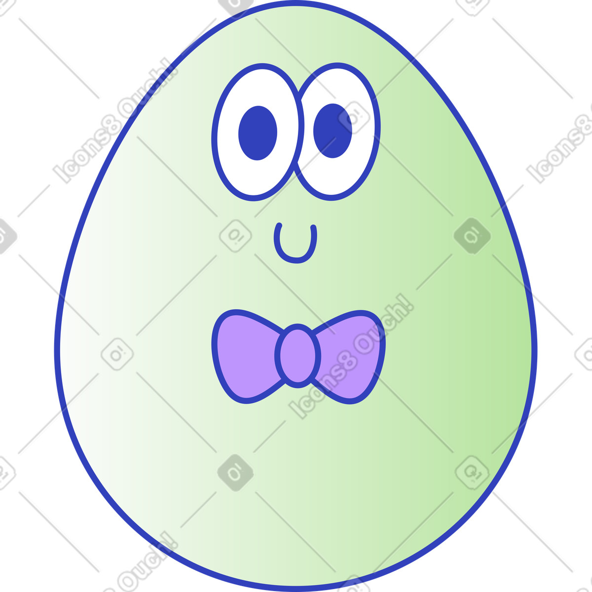 Egg character illustration in Eyeful style download in PNG, SVG