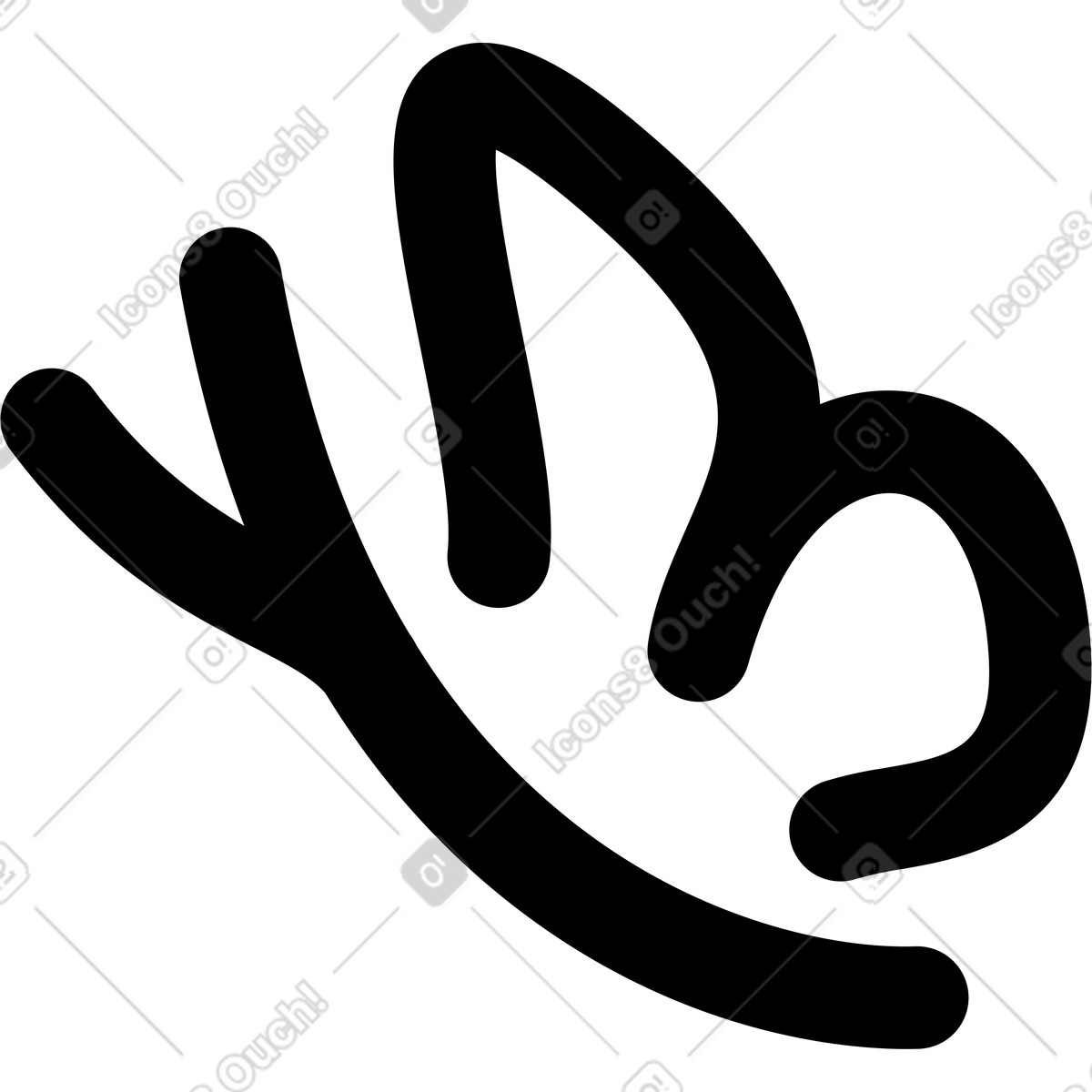 Butterfly illustration thick line clipart image available in PNG