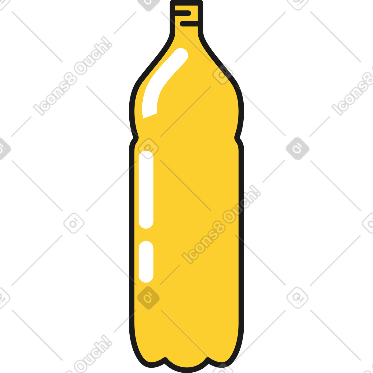 Taxi スタイルの ペットボトル大 のイラストをPNG、SVG形式でダウンロード