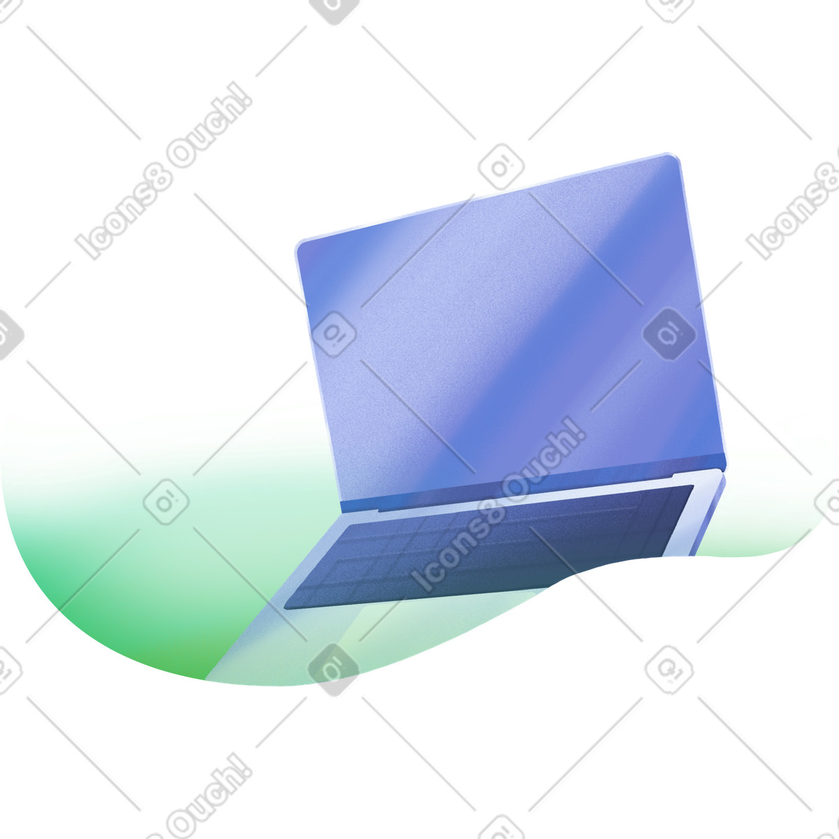 Smart スタイルの バックグラウンドでラップトップを開く のイラストをPNG、SVG形式でダウンロード