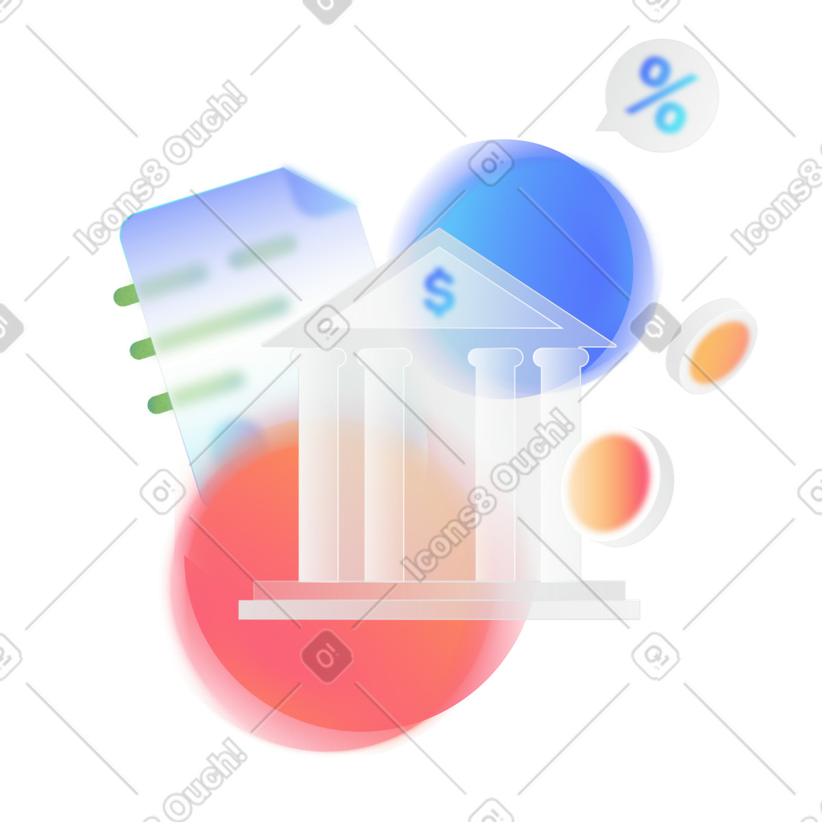 Morphis スタイルの Bank のイラストをPNG、SVG形式でダウンロード