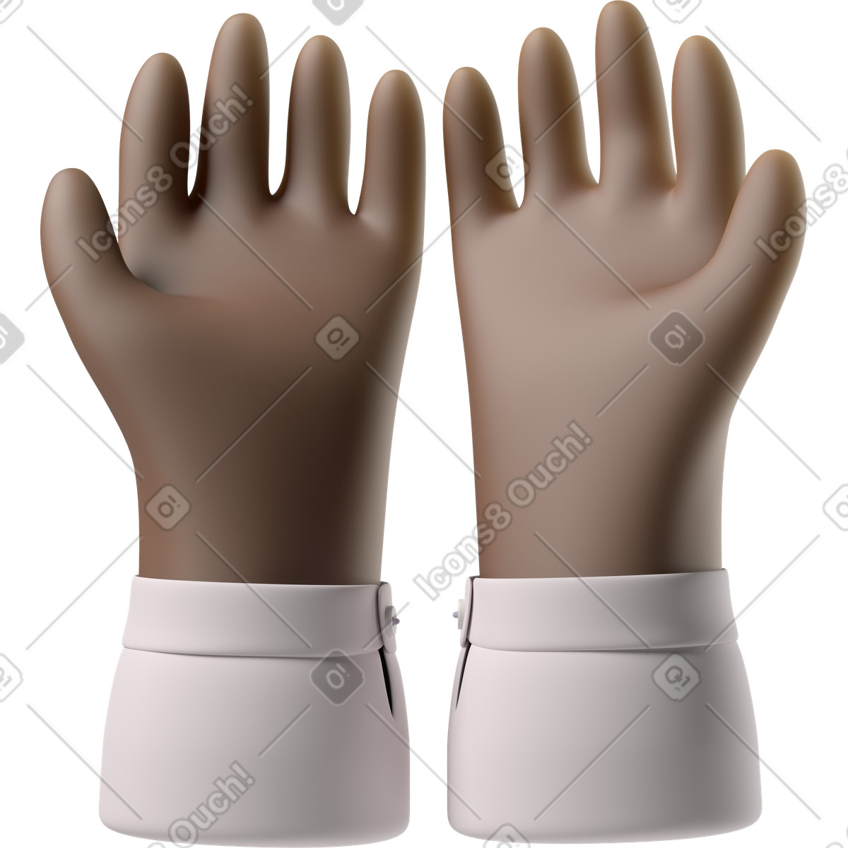 3D Hands Fun&Wild 스타일의 오므린 손 일러스트레이션 PNG, SVG 다운로드