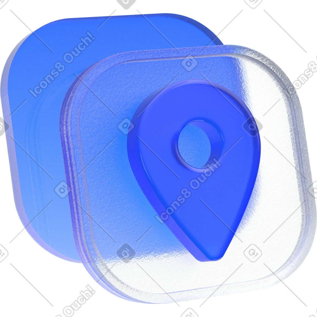 Geolocation marker illustration in 3D Enterprise style download in PNG, SVG