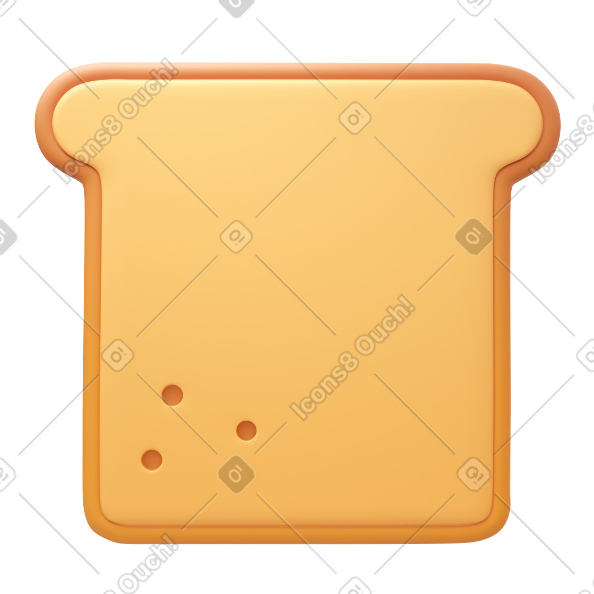 Ilustração de Toast em no estilo 3D Fluency para baixar em PNG, SVG