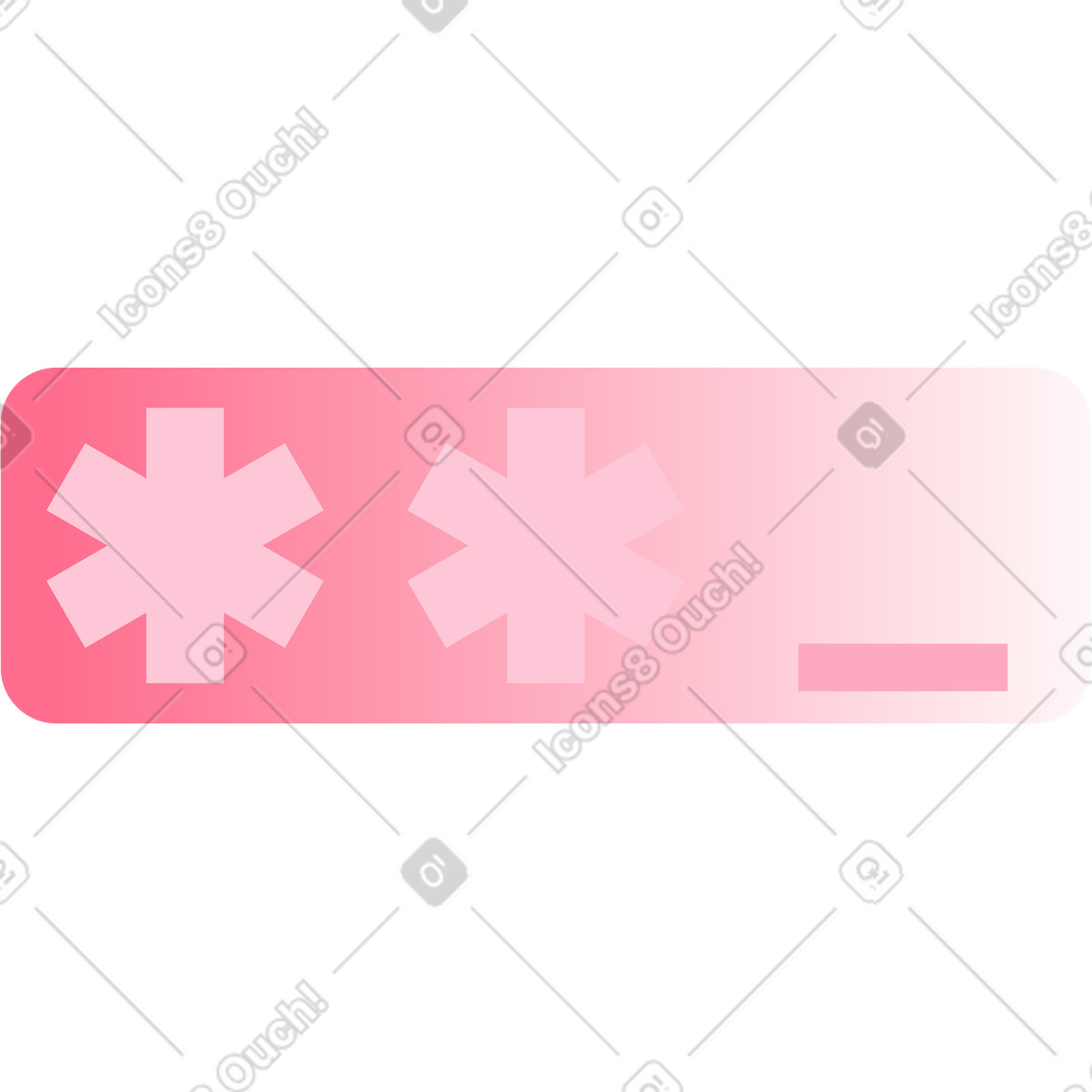 Password input frame illustration in Bright style download in PNG, SVG