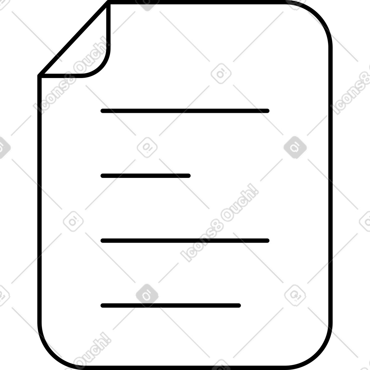 Document illustration in PNG, SVG