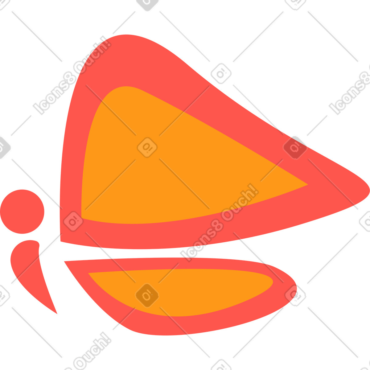 Ilustração de Borboleta em no estilo Kingdom para baixar em PNG, SVG
