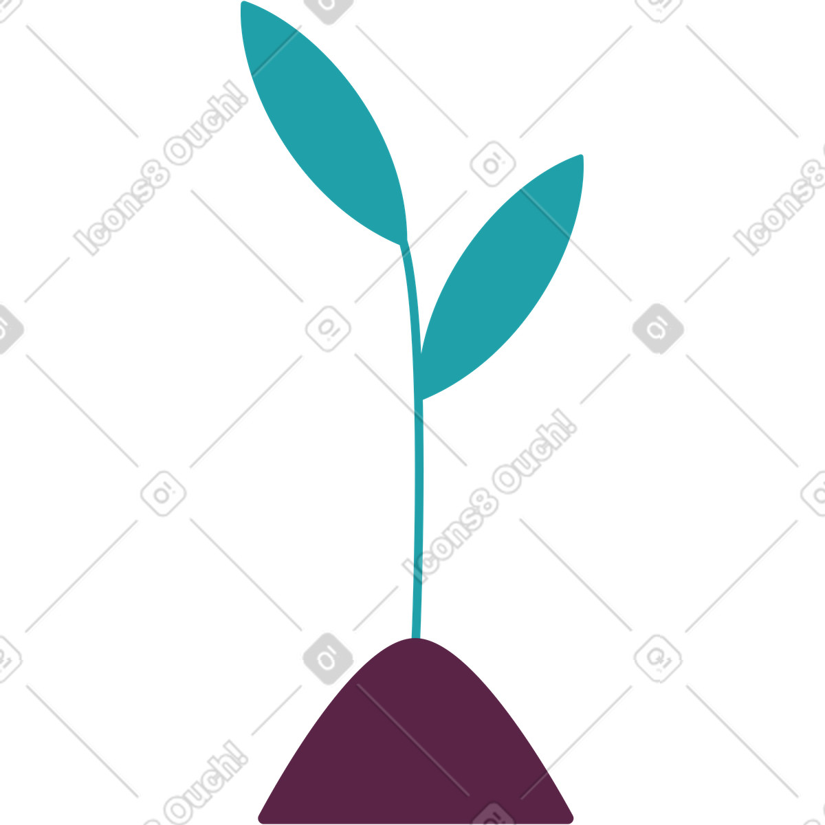 Pflanze-Illustration im Sammy-Stil als Download in PNG, SVG