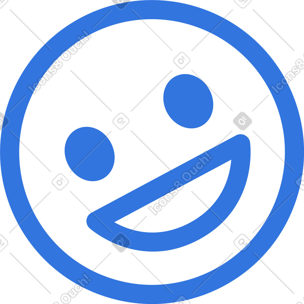 Laughing emoji illustration in Sky style download in PNG, SVG
