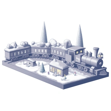 A miniature train set where each car symbolizes a day of the advent calendar