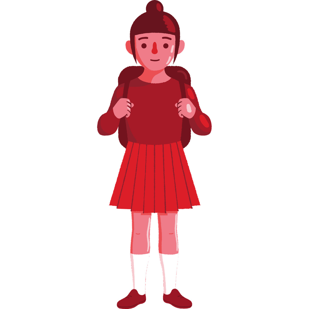 Ilustração de School girl em no estilo Cherry para baixar em PNG, SVG