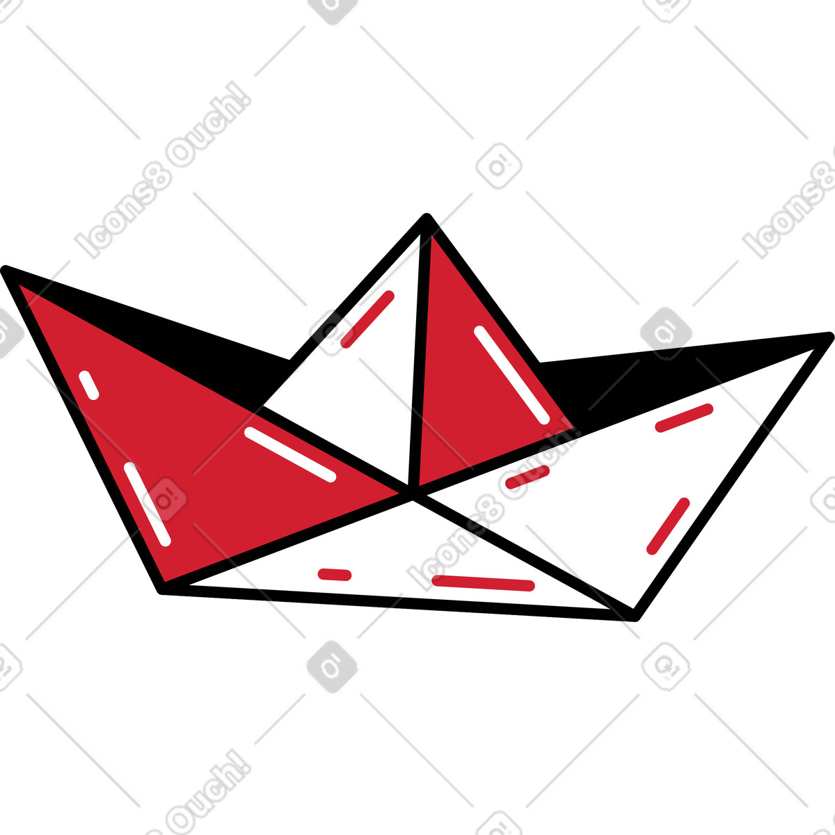 Paper boat illustration in PNG, SVG