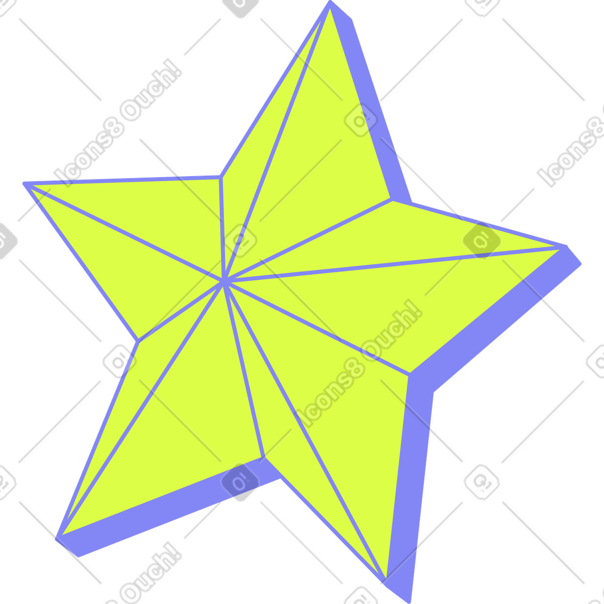 Illustration Grande star dans le style Glow à télécharger aux formats PNG, SVG