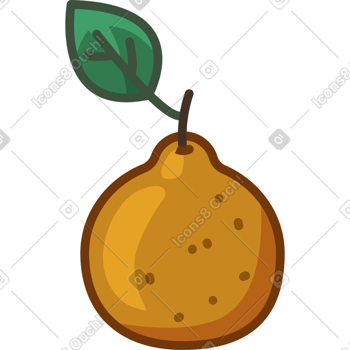Mandarin orange illustration in Festicon style download in PNG, SVG