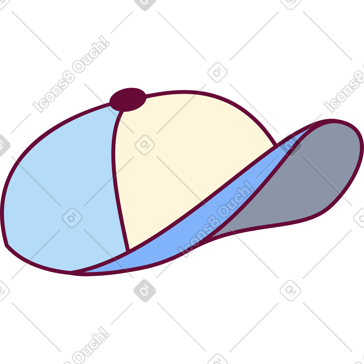 Ilustración Baseball hacia en estilo Handy a descargar en PNG y SVG
