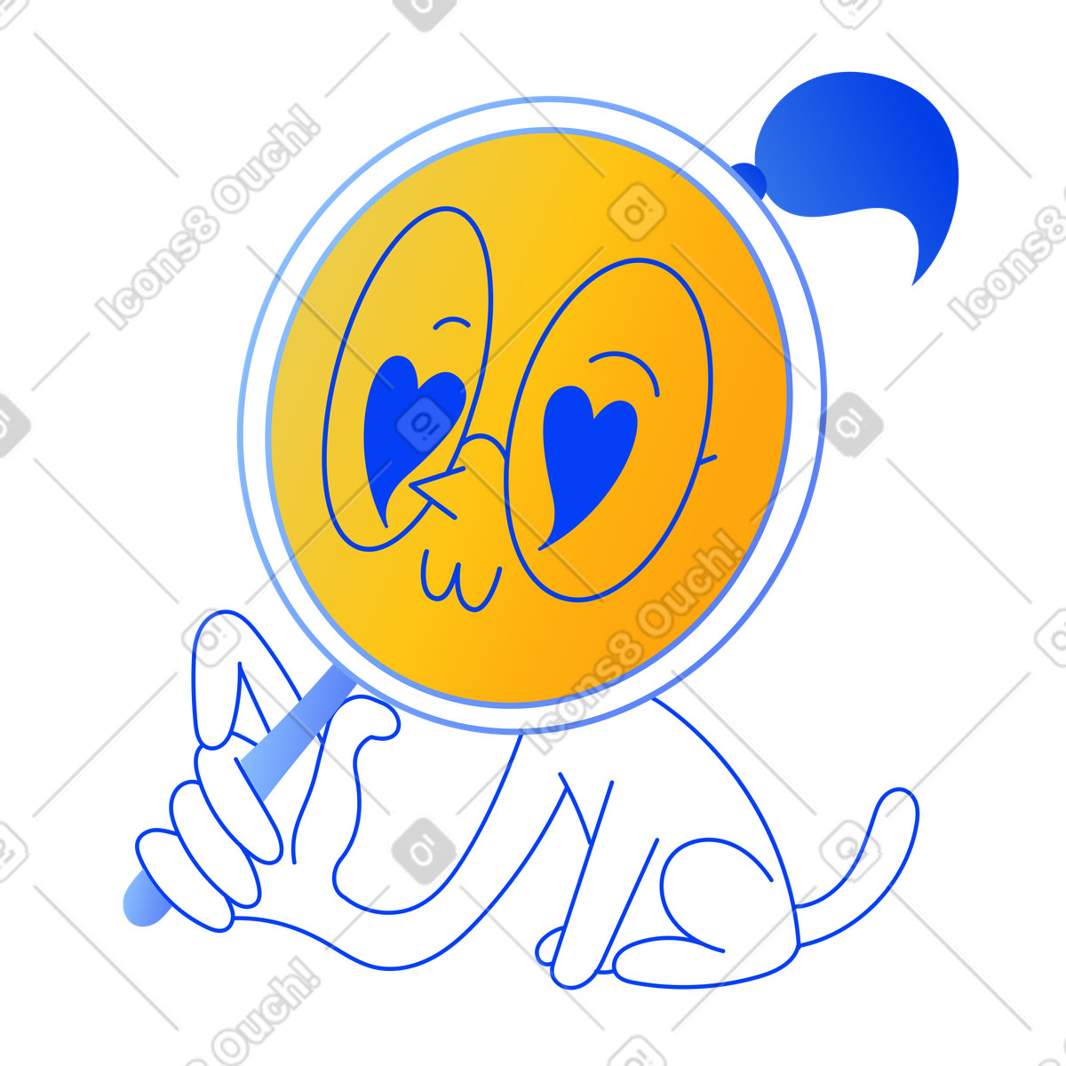 下载 Buddy 风格的 充满爱的眼睛 插画，支持 PNG、SVG 格式