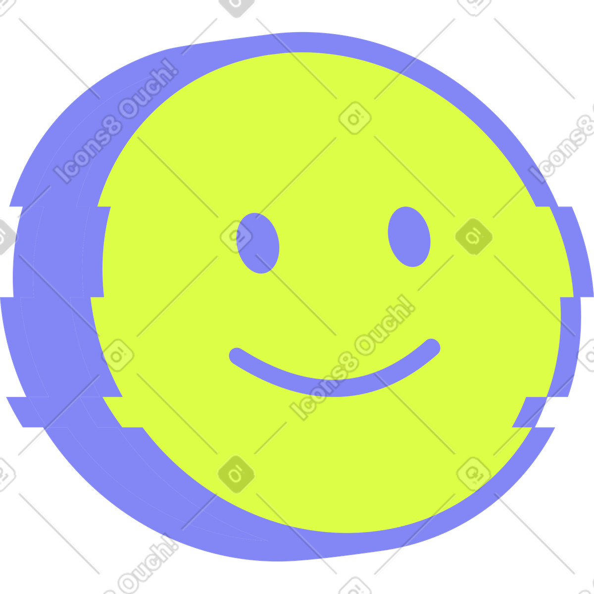 Icona di smiley pixel illustrazione in stile Glow scarica in PNG, SVG