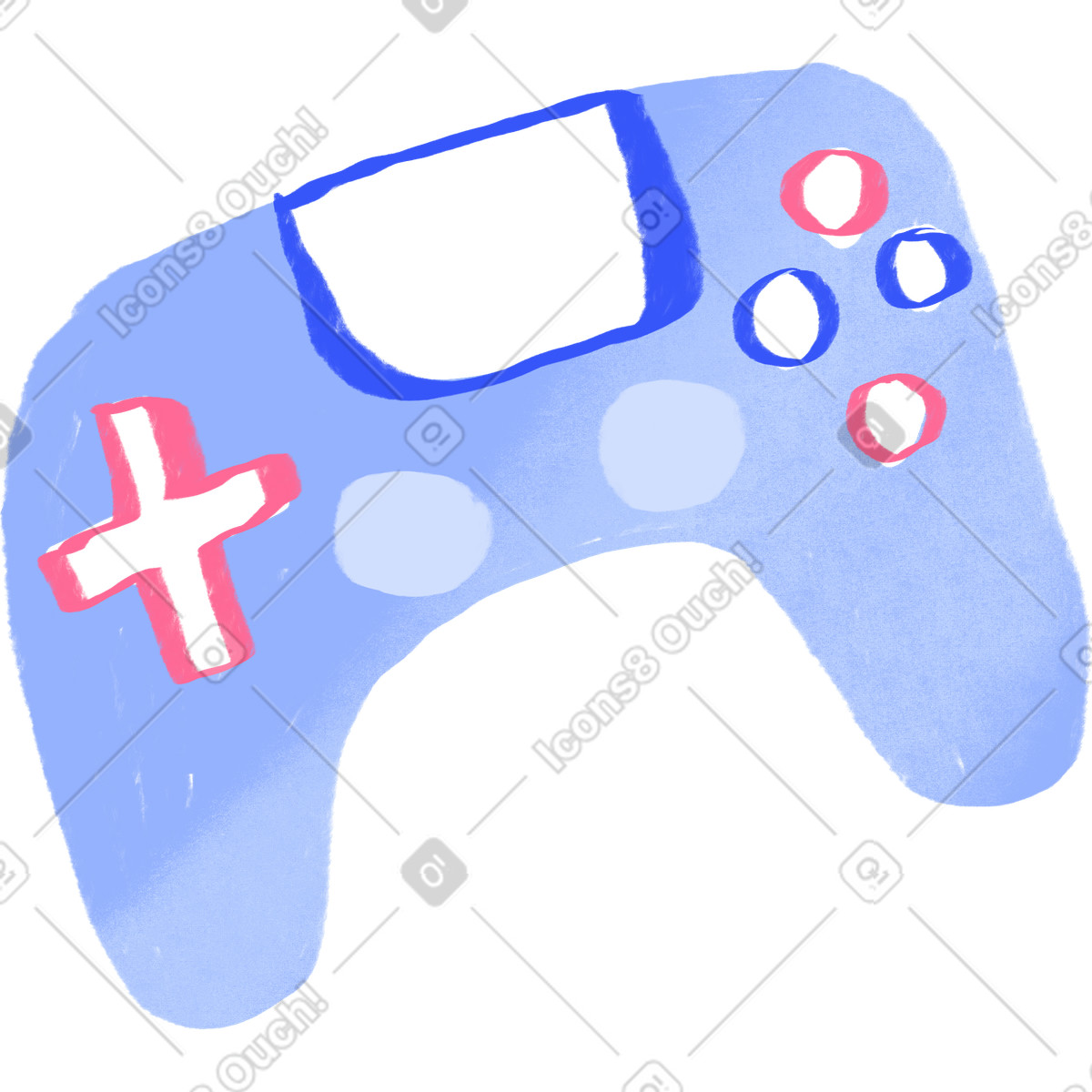 Иллюстрация Gamepad в стиле Quirky — скачать в форматах PNG, SVG