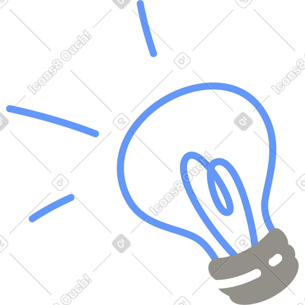 Ilustração de Lâmpada em no estilo Plain para baixar em PNG, SVG