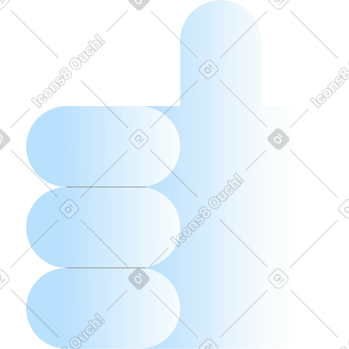 Ilustración Gesto de pulgar hacia arriba en estilo Concept a descargar en PNG y SVG