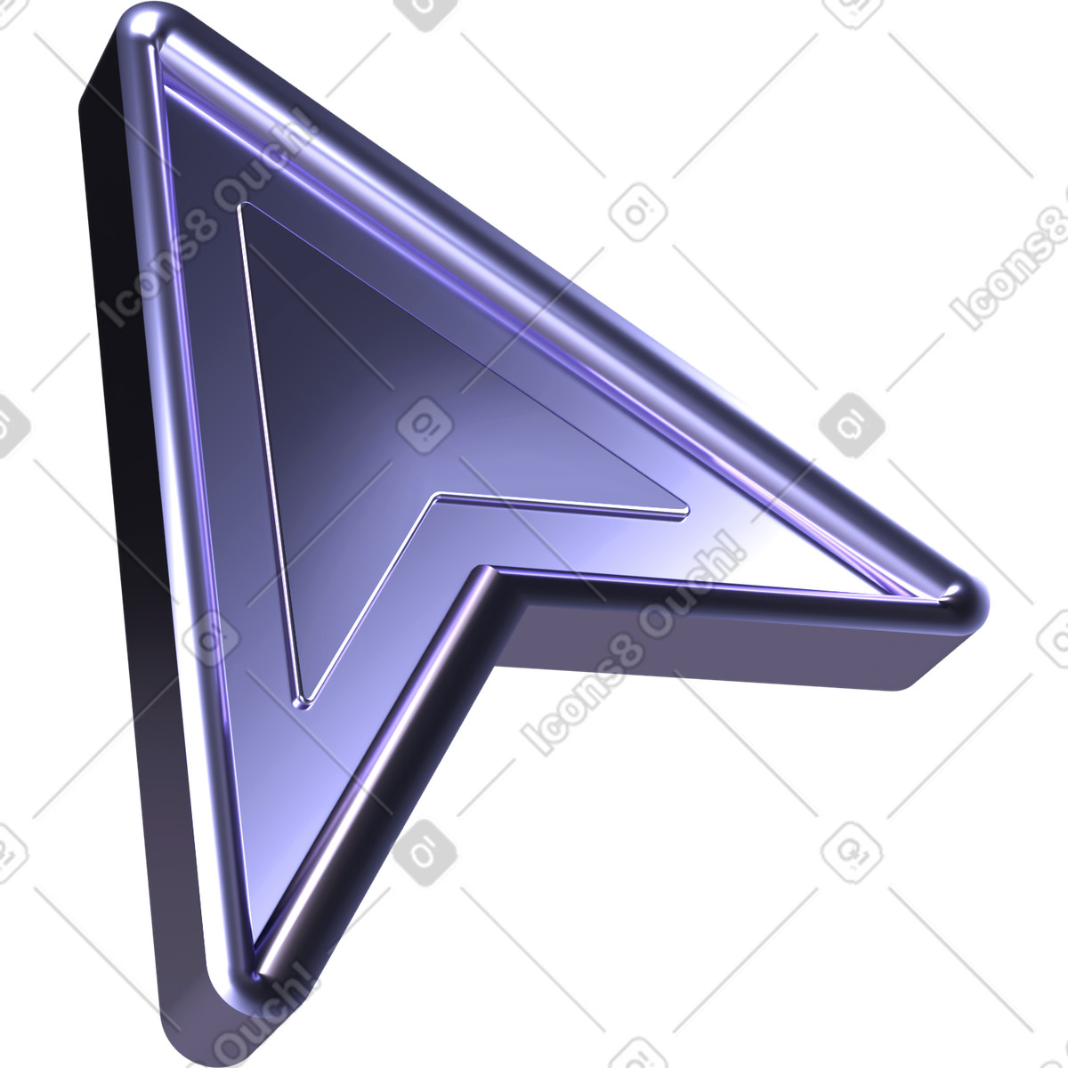 Ilustração de Cursor metal em no estilo 3D Boost para baixar em PNG, SVG