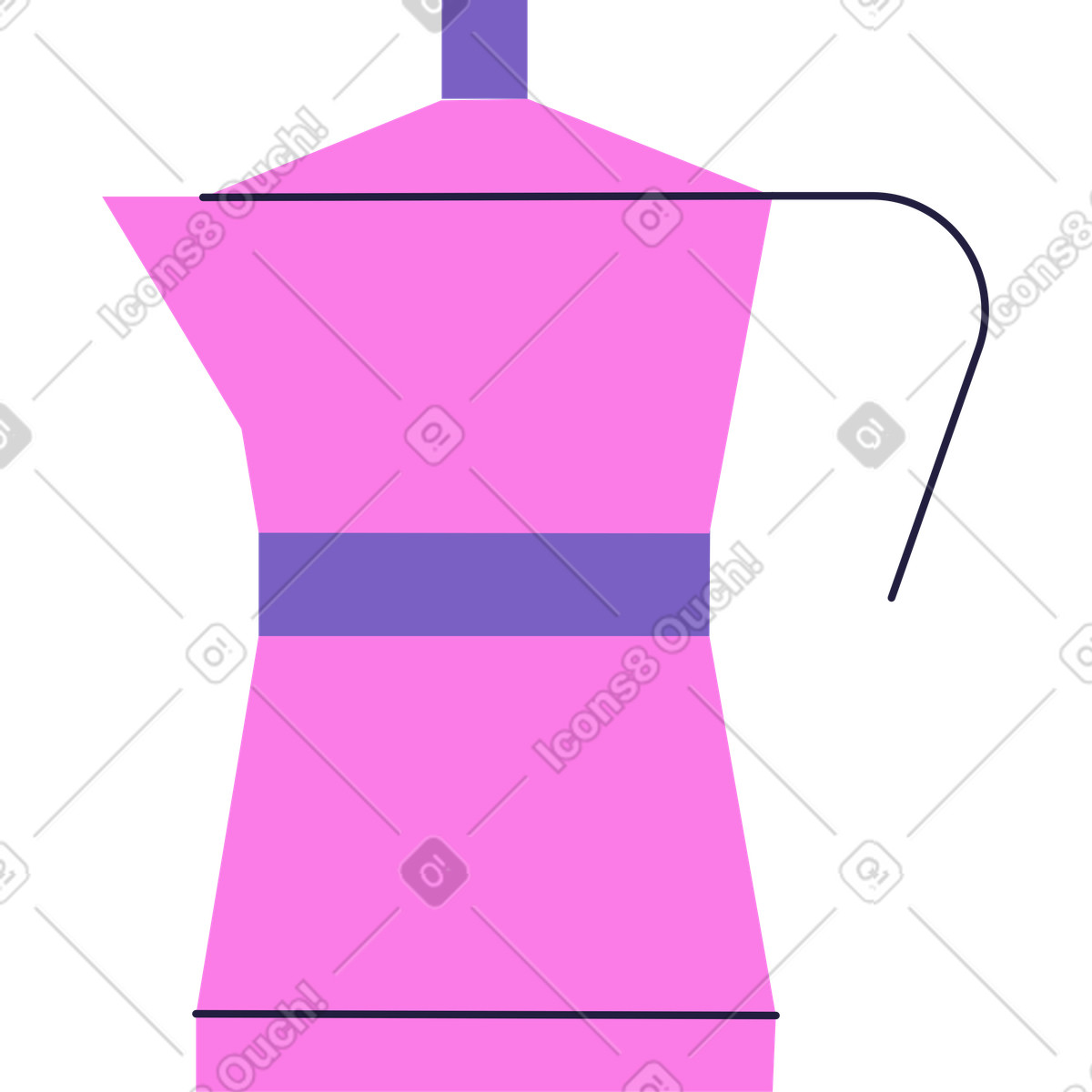Ilustración Tetera en estilo Mellow a descargar en PNG y SVG