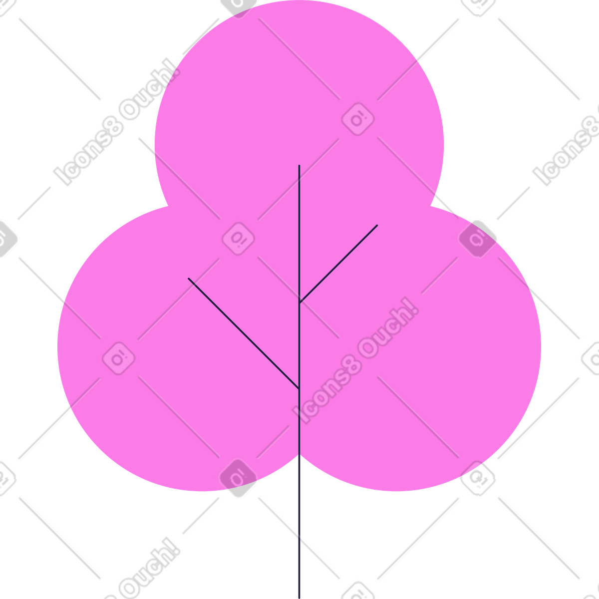 Baum-Illustration im Mellow-Stil als Download in PNG, SVG