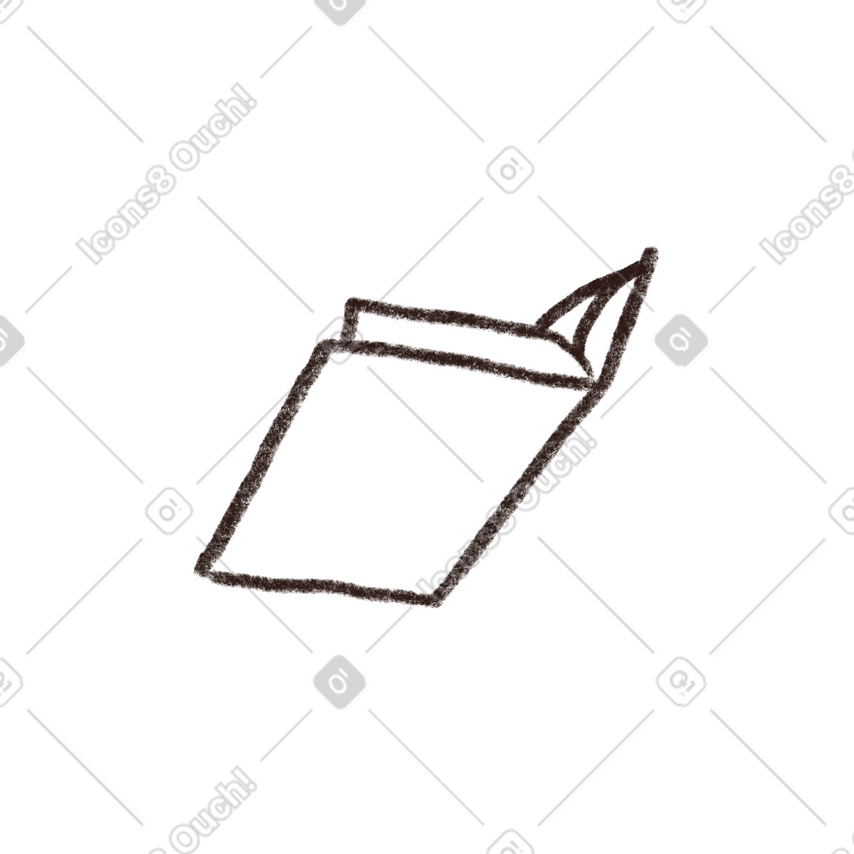 Open book illustrazione in stile Blobby scarica in PNG, SVG