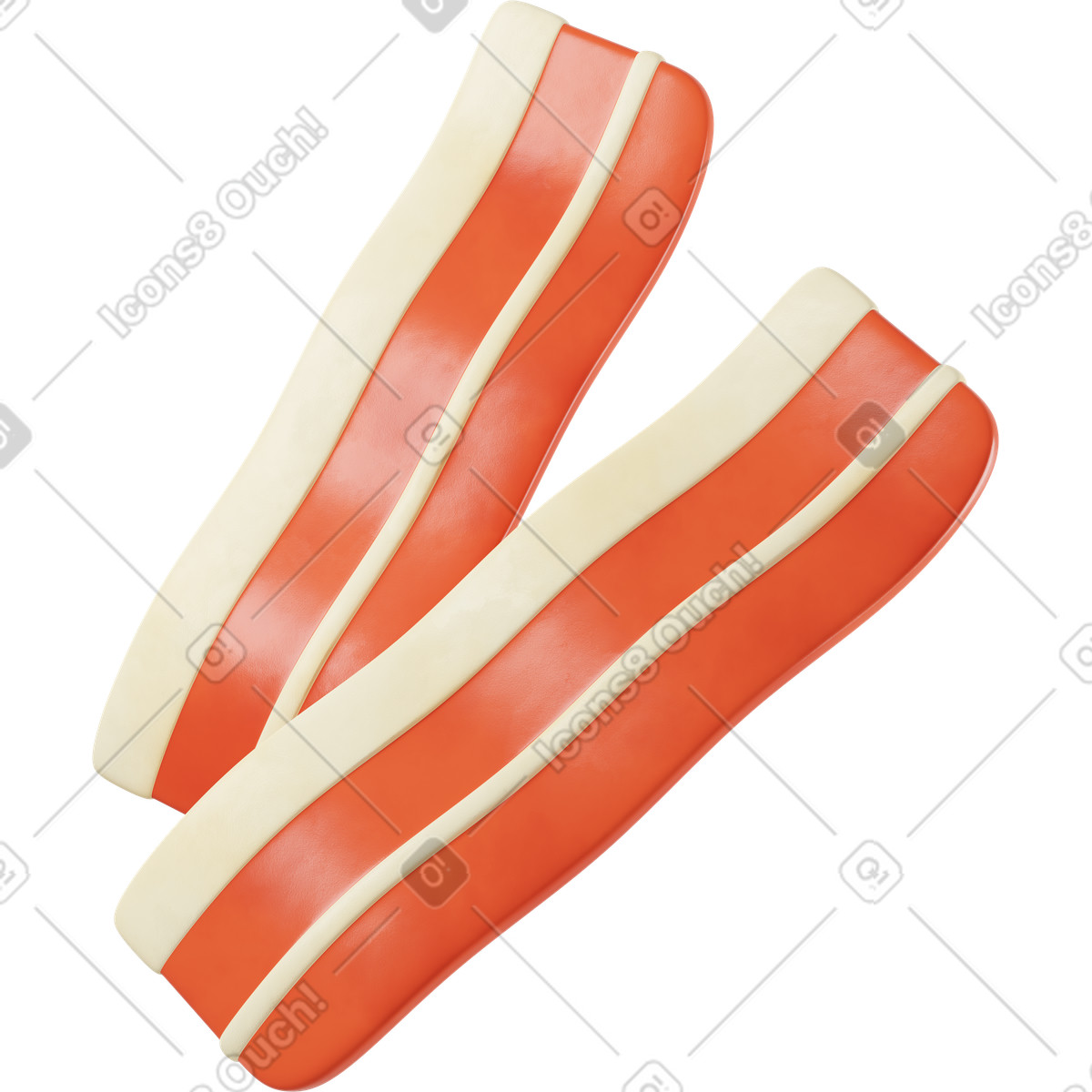 Bacon illustration in 3D Business style download in PNG, SVG