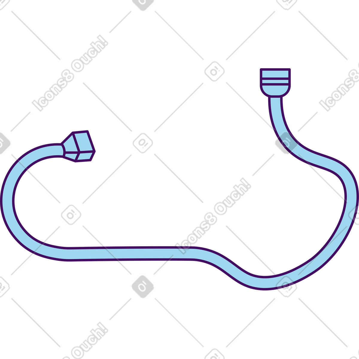 Kabel-Illustration im Simplistic-Stil als Download in PNG, SVG
