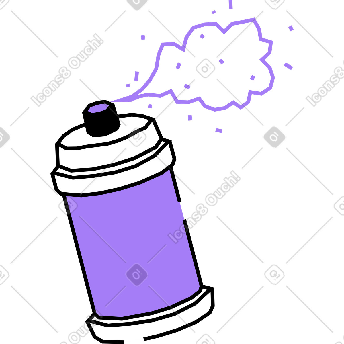 Dose sprühfarbe-Illustration im Amethyst-Stil als Download in PNG, SVG