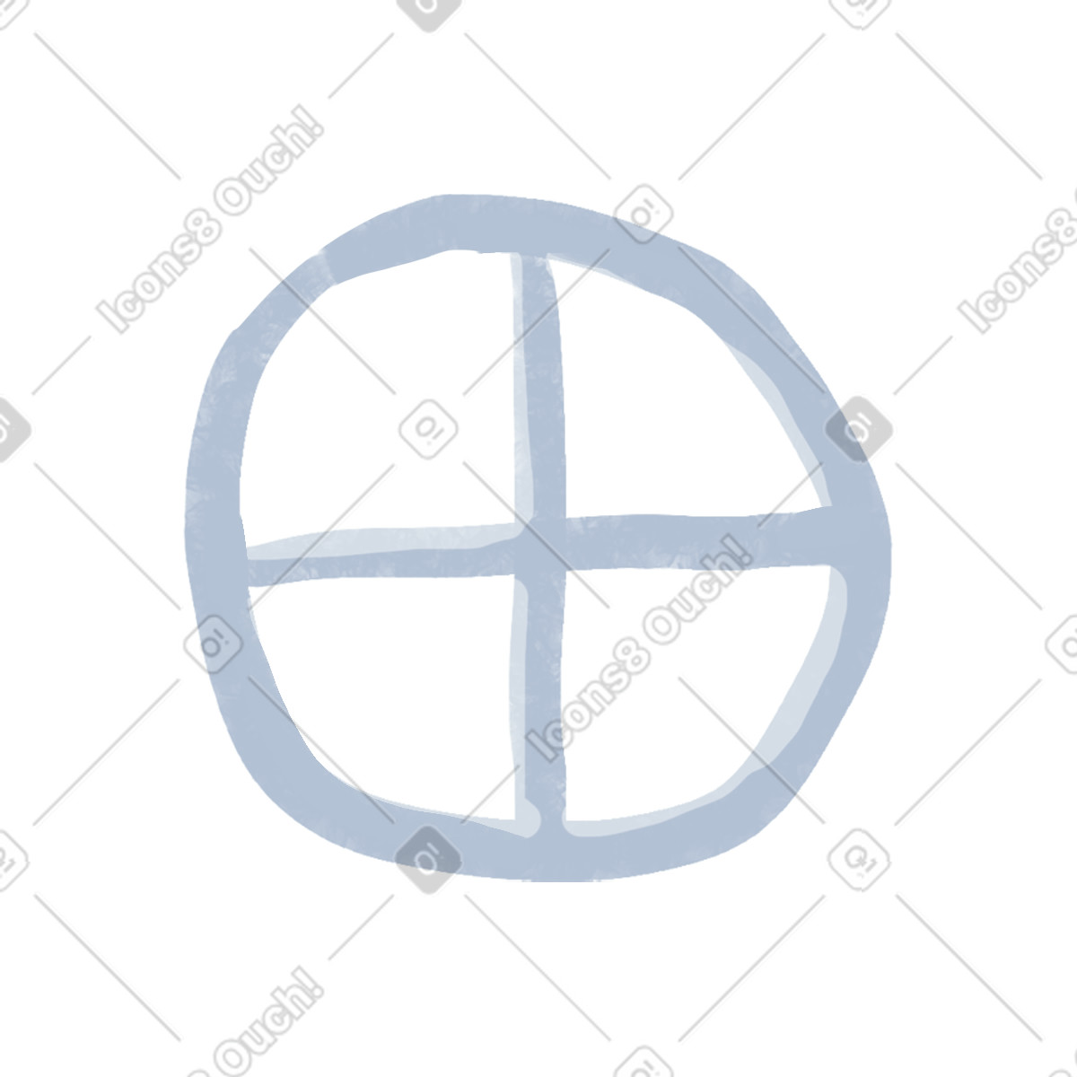 Round window illustration in Atomic style download in PNG, SVG