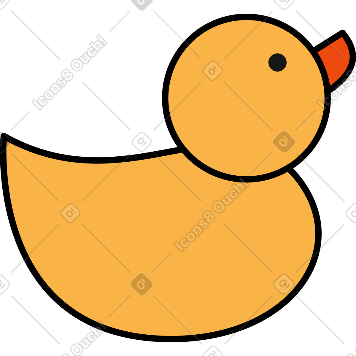 Illustration Canard jaune dans le style Bloom à télécharger aux formats PNG, SVG