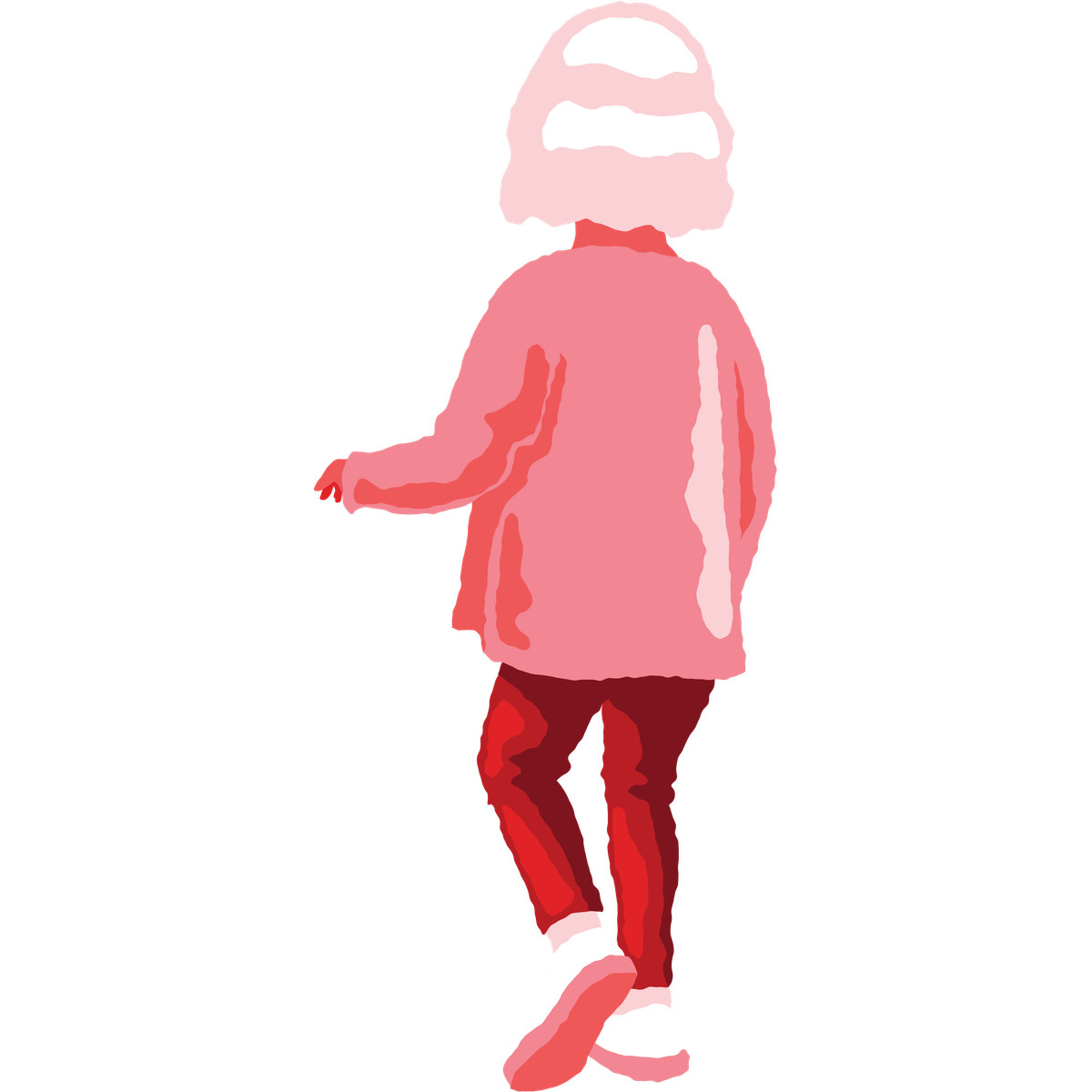 Ilustración Girl standing back en estilo Cherry a descargar en PNG y SVG