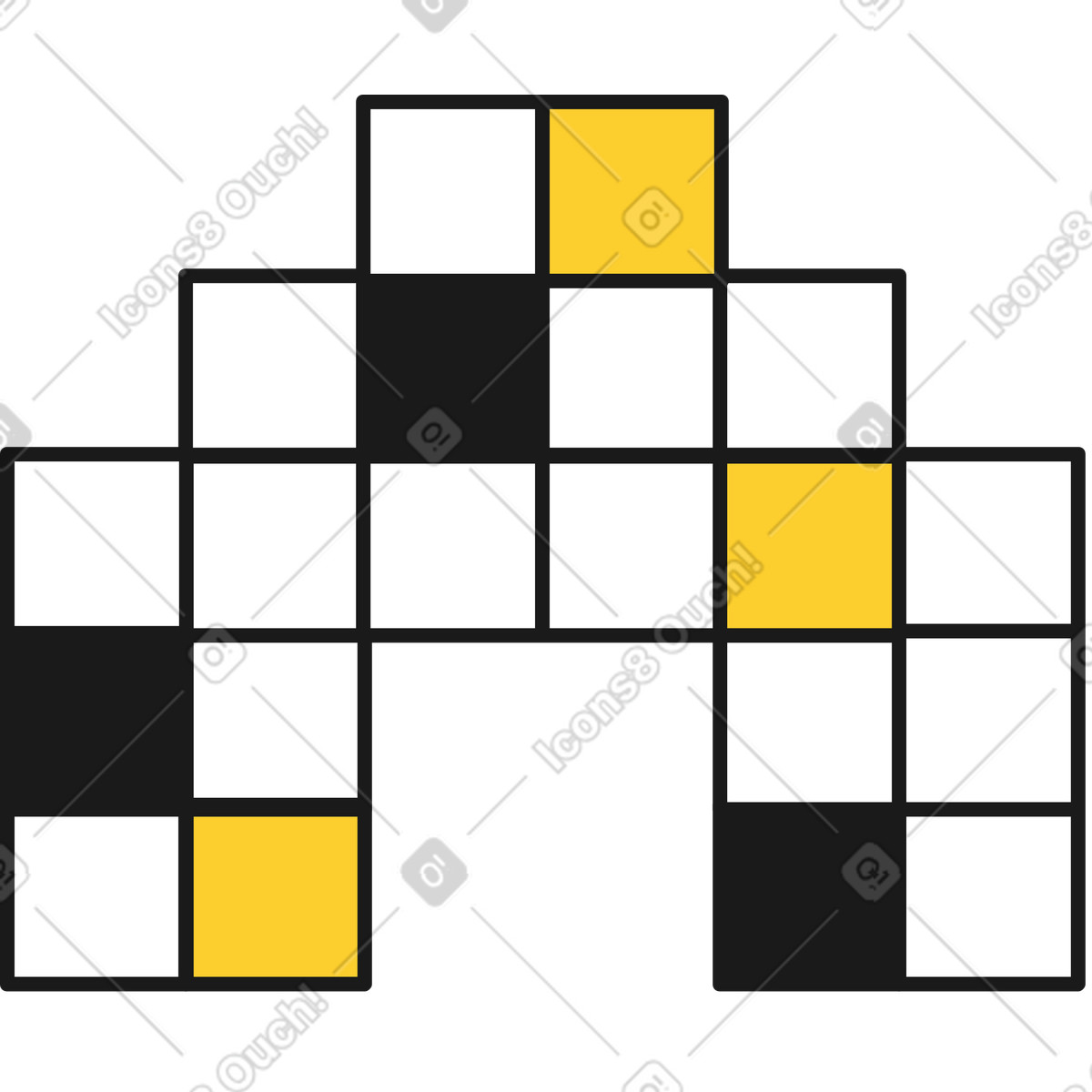 Cube tower illustration in PNG, SVG