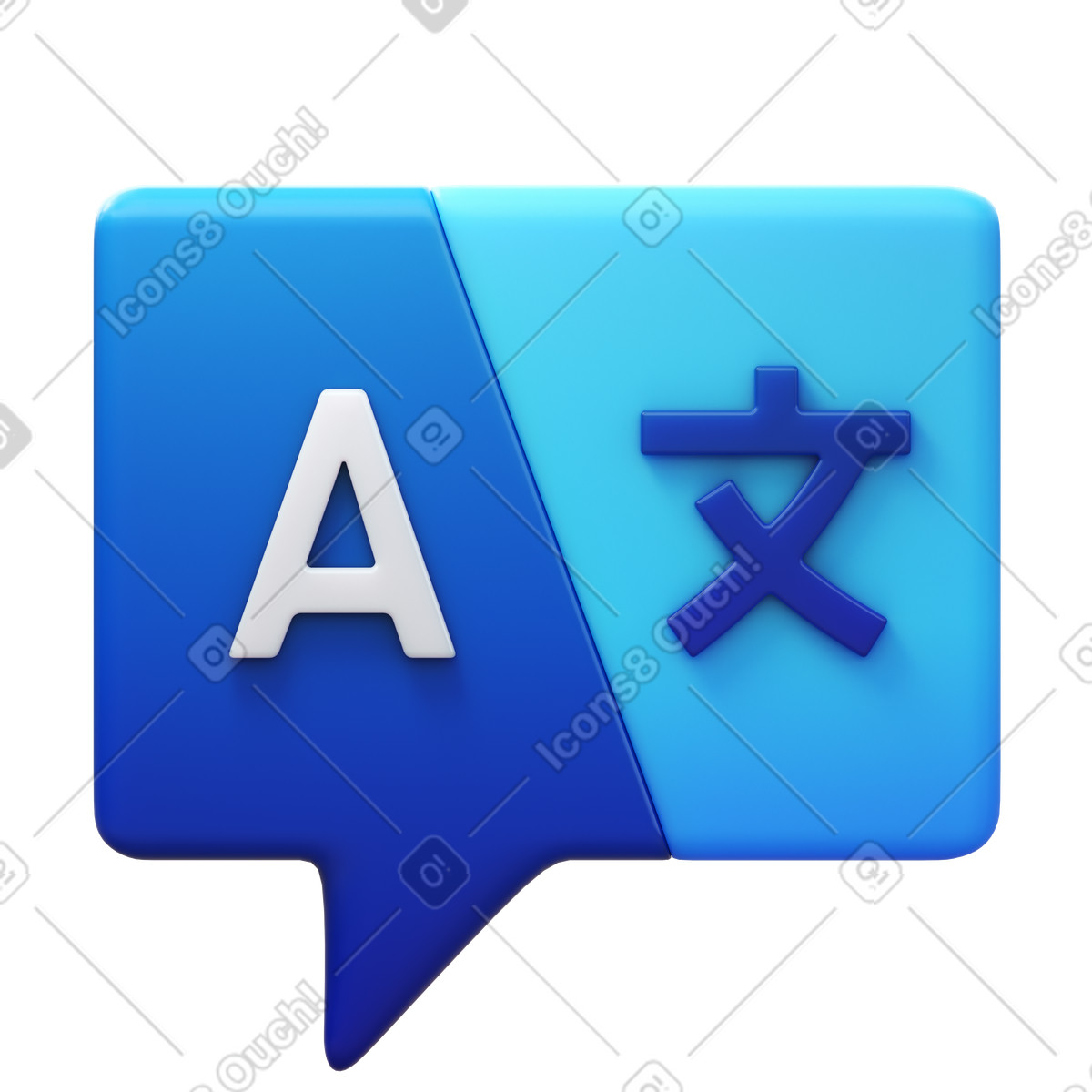 Ilustración animada Language en estilo 3D Fluency a descargar en GIF, Lottie (JSON), AE