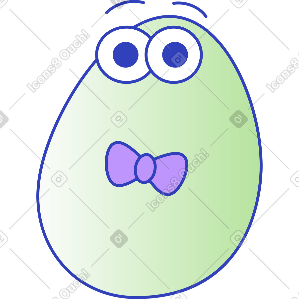 Egg character illustration in Eyeful style download in PNG, SVG