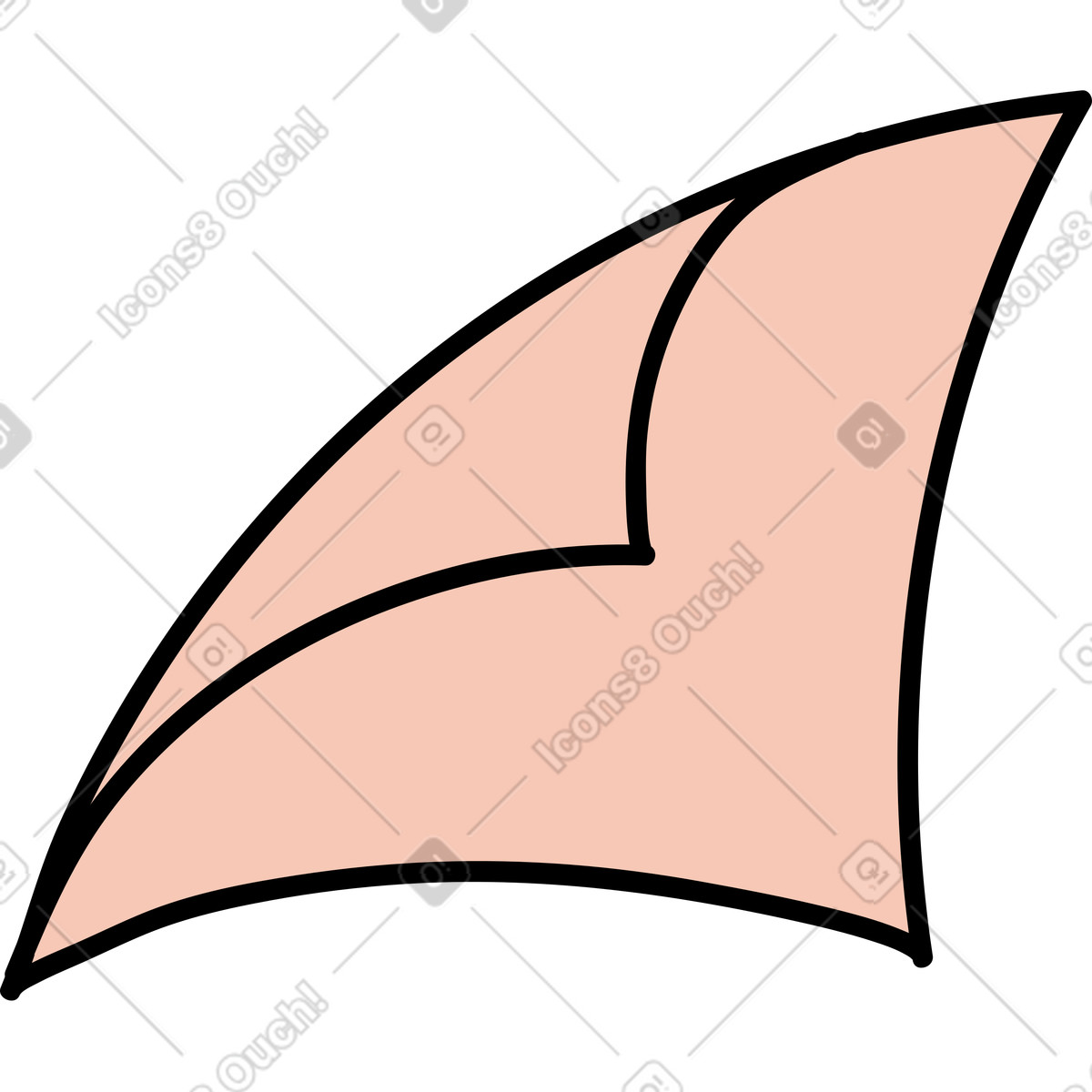 Ilustración Hoja de papel rosa en estilo Jelly a descargar en PNG y SVG