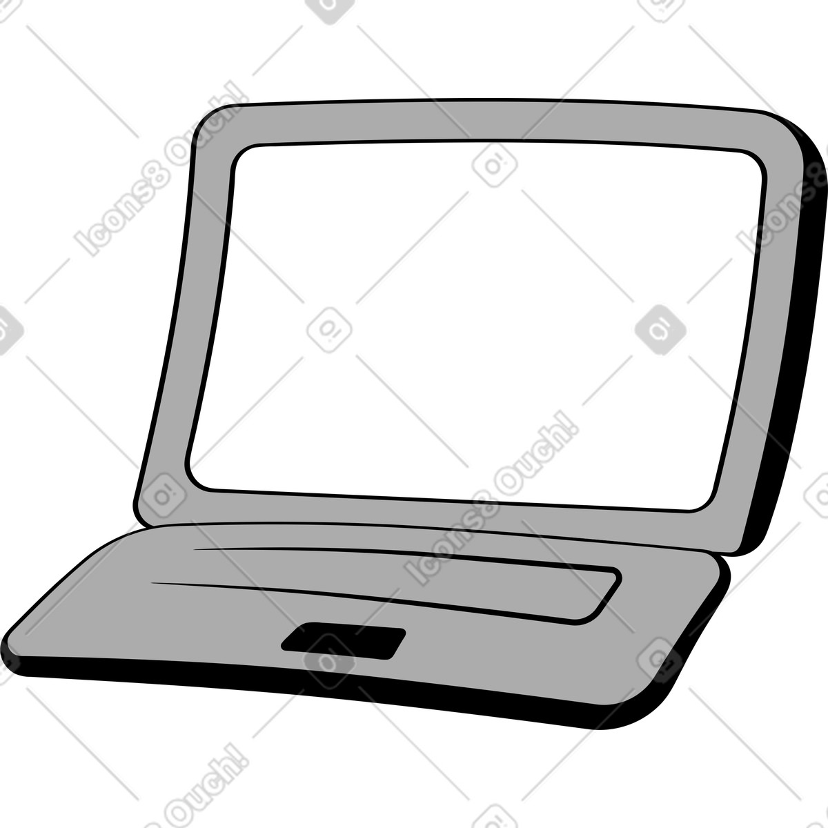 下载 Looney 风格的 笔记本电脑 插画，支持 PNG、SVG 格式