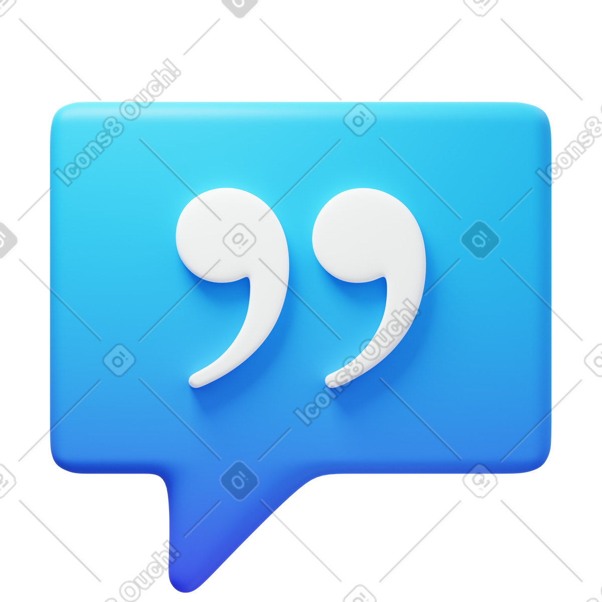 Иллюстрация Quote в стиле 3D Fluency — скачать в форматах PNG, SVG