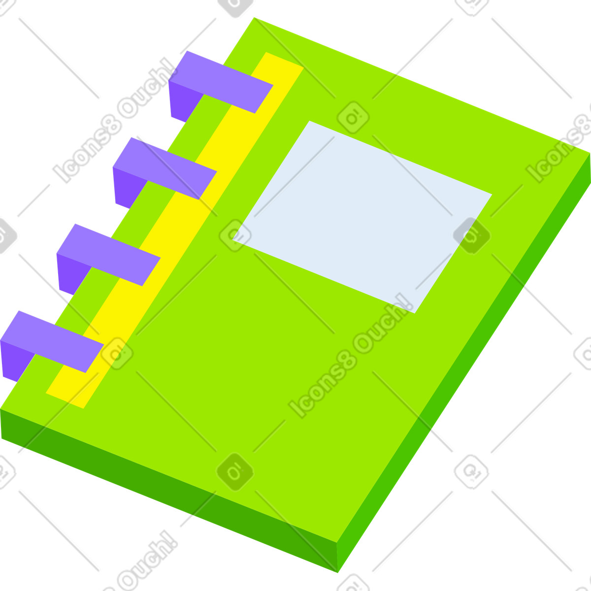 Notizblock-Illustration im 8bit-Stil als Download in PNG, SVG