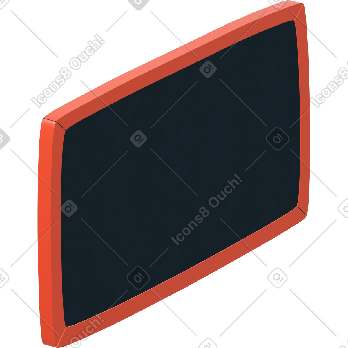 下载 3D Flame 风格的 右侧红框中的空黑板 插画，支持 PNG、SVG 格式