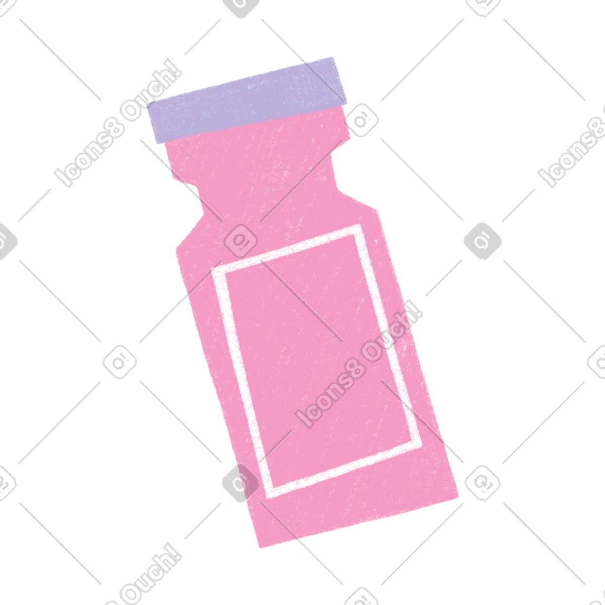 Bottiglia rosa con vaccino illustrazione in stile Tutti scarica in PNG, SVG