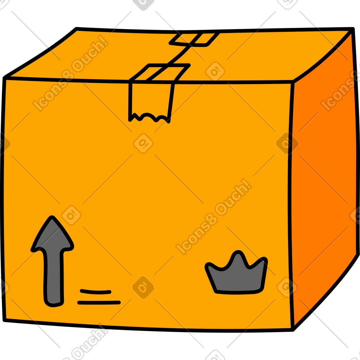 Illustration Boîte dans le style Purr à télécharger aux formats PNG, SVG